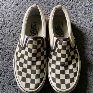 Vans checker slip on